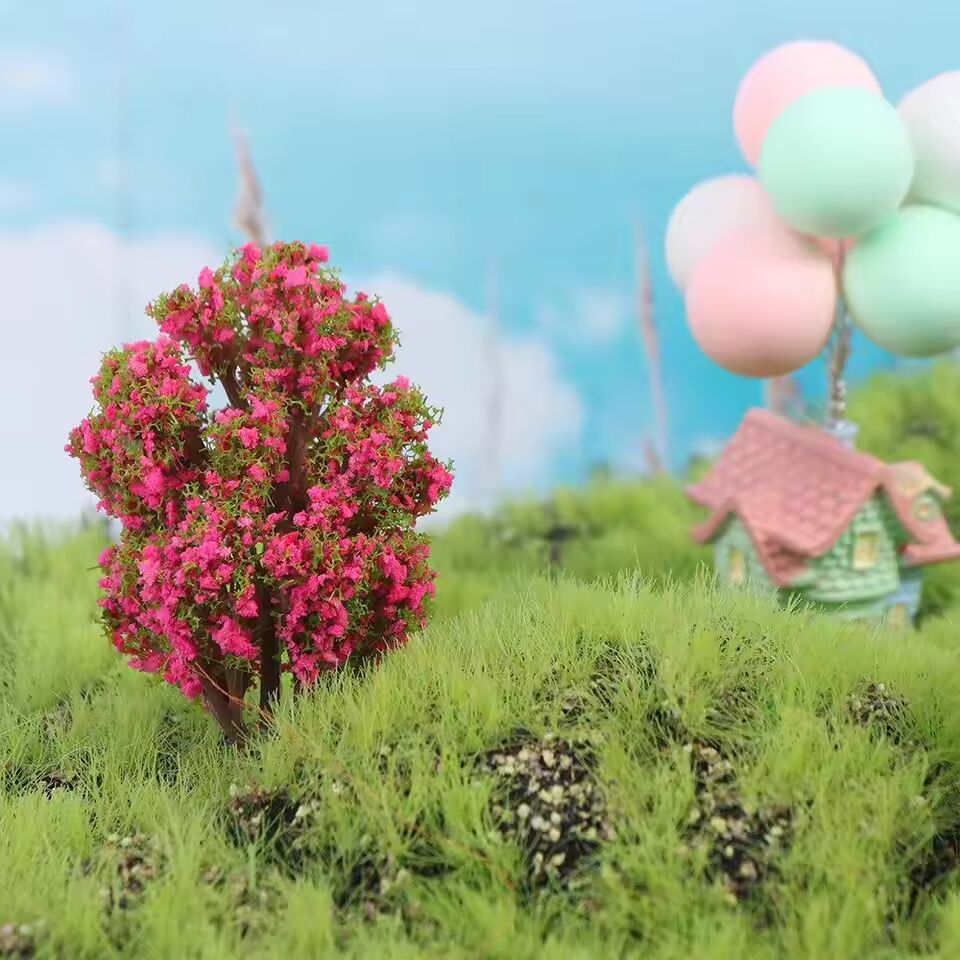 Simulation Trees 1PC Garden Microlandscape Miniatures Plastic Figurines Mini Home Decoration High Quality Hot Sale Sakura